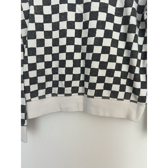 Mother Women's Black & White Checkered Pullover Sweatshirt Size L - Picture 5 of 10